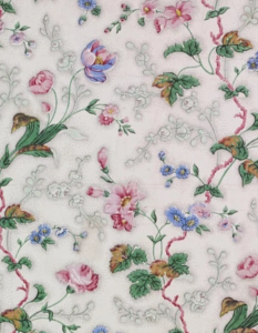 Floral Wallpaper: Roller Printed Chintz Pattern