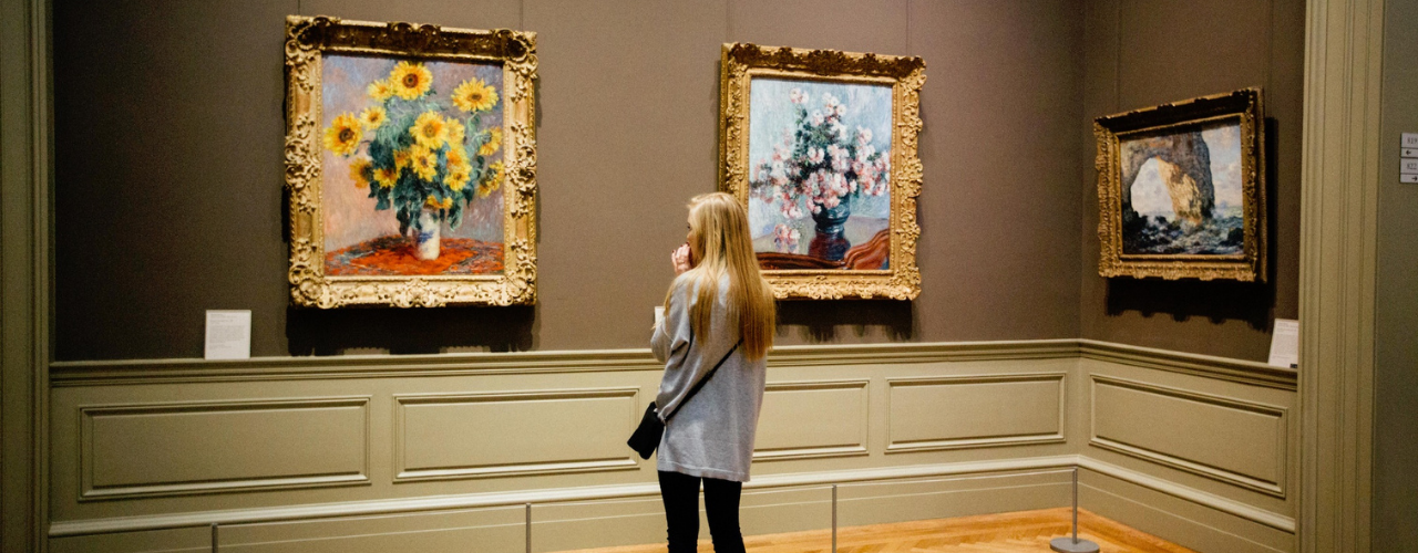 Major Museum: Woman looking at art